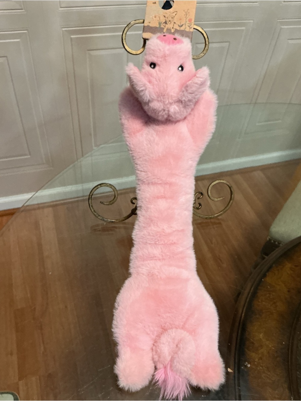 Brand New Pally Paw Long Body Pig Dog Toy Clinker & Squeaker 20”